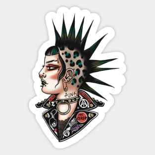 Punk Rock Girl Sticker